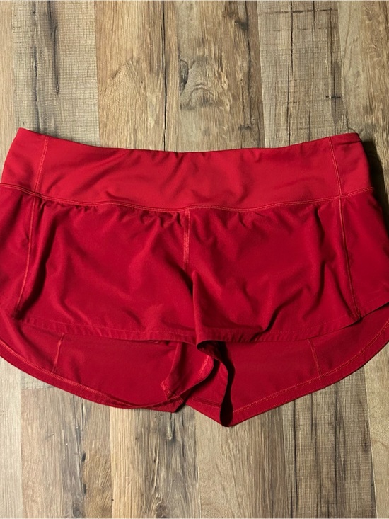 lululemon athletica Pants - Lululemon Speed Up Shorts Size 8 Red High Rise Athletic Running Women